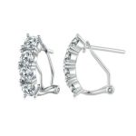 Strieborné náušnice s moissanitovým kryštálom