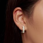 Strieborné náušnice s moissanitovým kryštálom