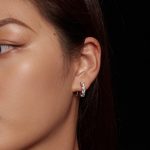 Strieborné náušnice s moissanitovým kryštálom