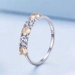 Strieborný zásnubný prsteň, dámsky, veľkosť 7