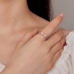 Strieborný zásnubný prsteň, dámsky, veľkosť 7