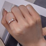 Strieborný zásnubný prsteň, dámsky, veľkosť 8