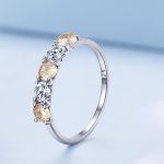 Strieborný zásnubný prsteň, dámsky, veľkosť 6