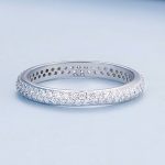 Strieborný prsteň so zirkónovým kryštálom, veľkosť 6