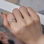 Strieborný prsteň, dvojitý, veľkosť 7