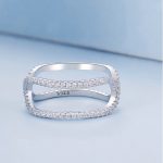 Strieborný prsteň, dvojitý, veľkosť 7