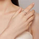 Strieborný prsteň, dvojitý, veľkosť 8