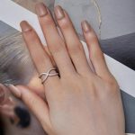 Strieborný prsteň, dvojitý, veľkosť 6