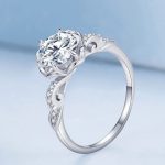 Dámsky zásnubný prsteň, strieborný, veľkosť 7