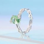 Ezüst gyűrű spinellkristállyal, 8-as méret 