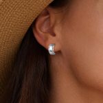 Strieborné náušnice, mesiac