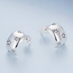 Strieborné náušnice, mesiac