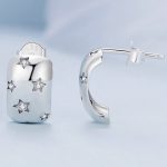 Strieborné náušnice, mesiac