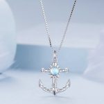 Strieborný náhrdelník s príveskom kotva