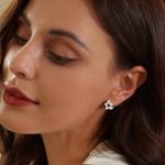 Strieborné náušnice, hviezda