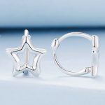 Strieborné náušnice, hviezda