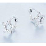 Strieborné náušnice, hviezda
