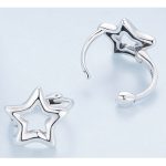 Strieborné náušnice, hviezda