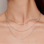 Strieborný náhrdelník, trojitý