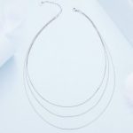 Strieborný náhrdelník, trojitý