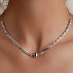 Strieborný retro náhrdelník