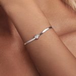 Strieborný náramok so srdiečkom