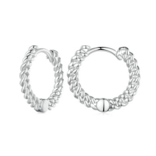 Strieborné náušnice, točené