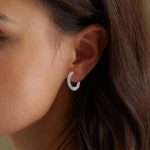 Strieborné náušnice, točené