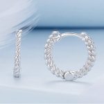 Strieborné náušnice, točené