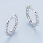 Strieborné náušnice, točené