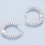 Strieborné náušnice, točené