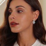 Strieborné náušnice, abstraktný twist