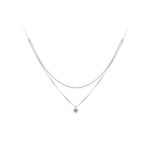 Strieborný náhrdelník, trojitý, s príveskom