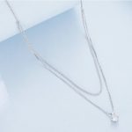 Strieborný náhrdelník, trojitý, s príveskom