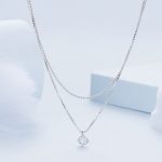 Strieborný náhrdelník, trojitý, s príveskom