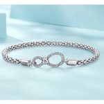 Strieborný náramok so symbolom nekonečna, 19 cm