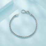 Strieborný náramok so symbolom nekonečna, 19 cm