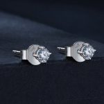 Strieborné náušnice s kameňom moissanit