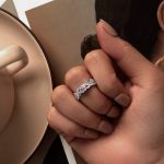 Strieborný prsteň, fialový kvietok, veľkosť 7