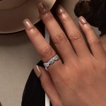 Strieborný prsteň, fialový kvietok, veľkosť 8