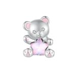 Strieborné kúzlo, medvedík s hviezdou