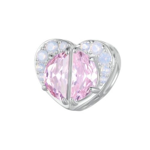 Strieborné kúzlo, ružové srdce