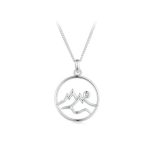 Strieborný náhrdelník s horským príveskom