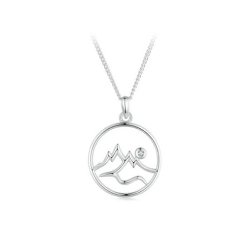 Strieborný náhrdelník s horským príveskom