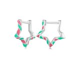 Strieborné náušnice, vianočná hviezda