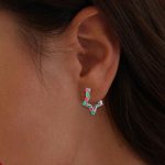 Strieborné náušnice, vianočná hviezda