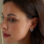 Strieborné náušnice, vianočná hviezda