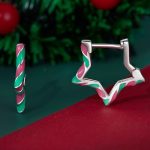 Strieborné náušnice, vianočná hviezda