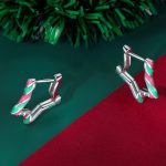 Strieborné náušnice, vianočná hviezda