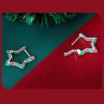 Strieborné náušnice, vianočná hviezda